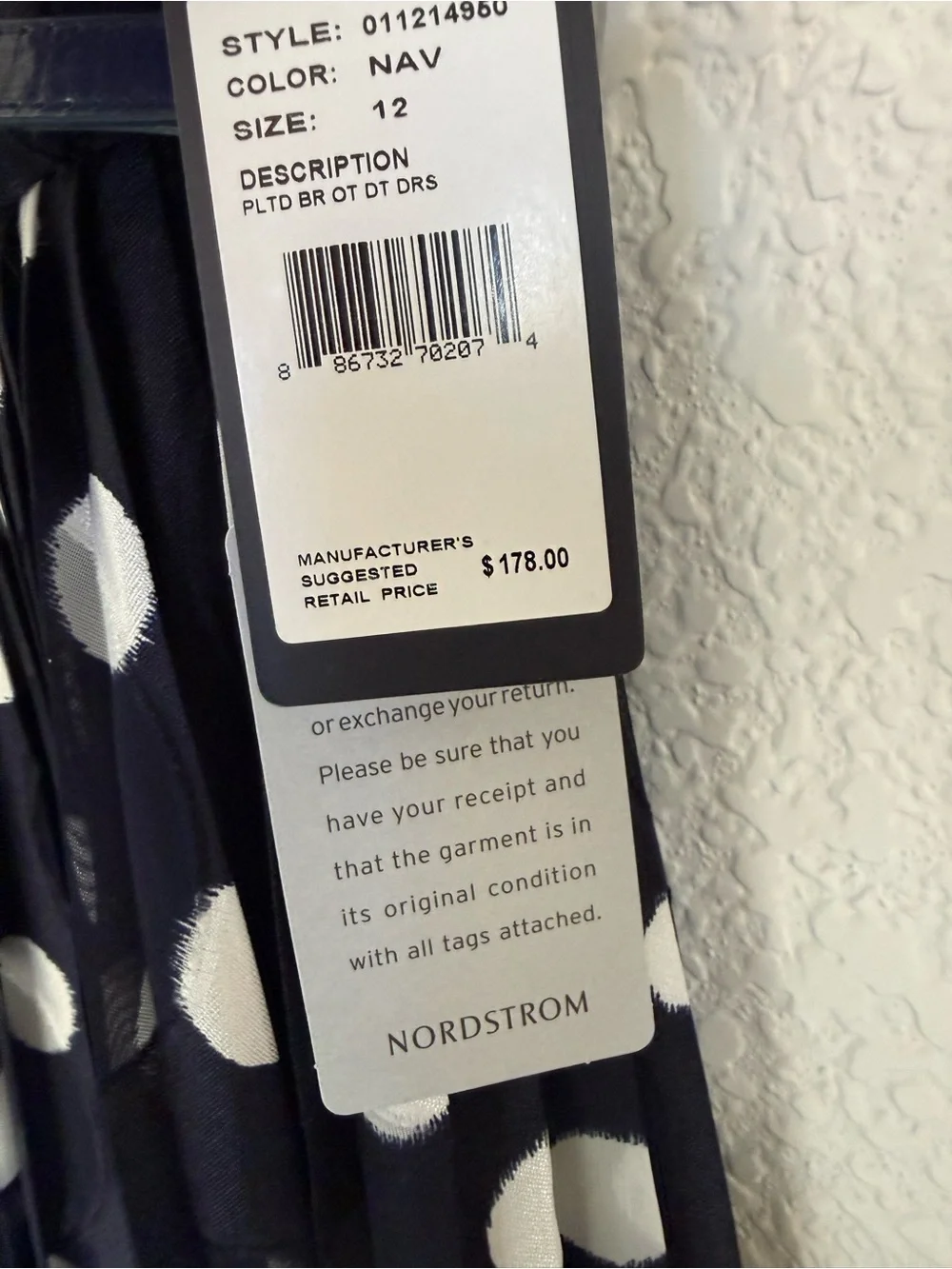 Adrianna Papell Polka Dot Burnout Dress | Pleated Fit & Flare | NWT | Size 12 - Picture 3 of 11